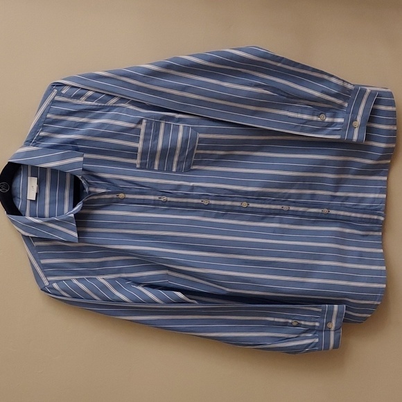 J JILL One Pocket Button Down Striped Cotton Long Sleeve Shirt - Picture 2 of 11